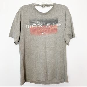 Nike Max Air Y2K Distressed Tee Shirt Grey Sportswear Gym Active Size Large